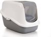 Savic Lichtgrijs/Wit Combi Deal Kattenbak Nestor + 2 stuks vervangingsfilter + Bag it Up Litter Tray Bags online kopen