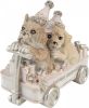 Clayre & Eef Beeld Honden 9 Cm Beige Kunststof Decoratief Figuur Beeld Decoratie Beige Decoratief Figuur Beeld online kopen