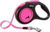 Flexi Rollijn New Neon Tape S 5 m Hondenriem Zwart&Roze online kopen