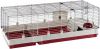 Ferplast Konijnenkooi Krolik 140 Dierenverblijf 142x60x50 cm Grijs Rood online kopen