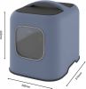 Rotho Mypet Biala Kattenbak Met Kap En Schepje/Gemaakt Van Gerecycled Plastic Horizon Blue online kopen