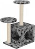 VidaXL Kattenkrabpaal met sisal krabpalen 60 cm pootafdrukken grijs online kopen