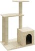 VIDAXL Kattenmeubel met sisal krabpalen 71 cm cr&#xE8, mekleurig online kopen