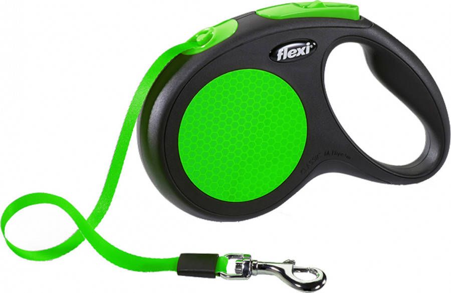 Flexi New Neon Special Edition 5m Hondenriem 5Zwart Groen online kopen