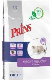 Prins Vitalcare Dieet Weight Reduction & Diabetic kattenvoer 5 kg + gratis Prins NatureCare blik kattenvoer online kopen