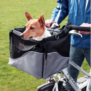 Trixie Fietstas Voor Aan Stuur Hondenfietsaccessoires 41x26x26 cm Zwart Grijs online kopen
