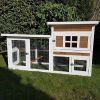 @Pet Konijnenhok Villa 147x50x80 cm wit en bruin online kopen