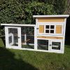@Pet Konijnenhok Villa 147x50x80 cm wit en bruin online kopen