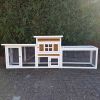@Pet Konijnenhok Villa 147x50x80 cm wit en bruin online kopen
