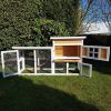 @Pet Konijnenhok Villa 147x50x80 cm wit en bruin online kopen