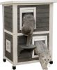 Kerbl Kattenhuis voor buiten Family 57x55x80 cm grijs en wit online kopen