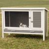 Kerbl ECO konijnenhok Samy 116x57x82 cm kunststof grijs en wit online kopen