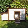 @Pet Kippenhok 136x74, 5x75 cm hout wit en bruin online kopen