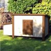 @Pet Kippenhok 136x74, 5x75 cm hout wit en bruin online kopen
