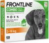Frontline Combo S: van 2 tot 10 kg Anti vlooienmiddel en tekenmiddel Hond 3 pipetten online kopen