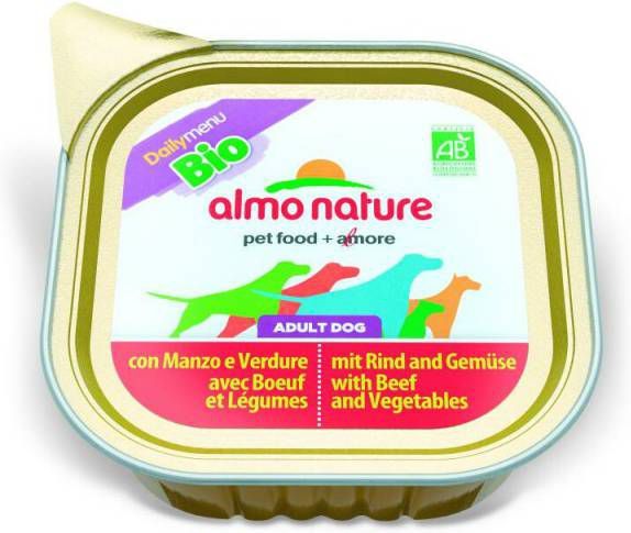 Almo Nature 32x Bio Organic Maintenance Hondenvoer Rund en Groenten 100 gr online kopen