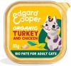 Edgard & Cooper Adult Cat Organic Kalkoen en Kip Paté 16 x 85 g online kopen