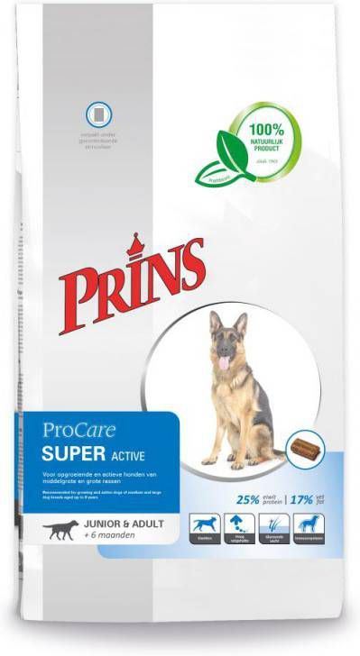 Prins ProCare Super hondenvoer 3 kg Gratis Prins NatureCare Worst - Voorbeesjes.nl