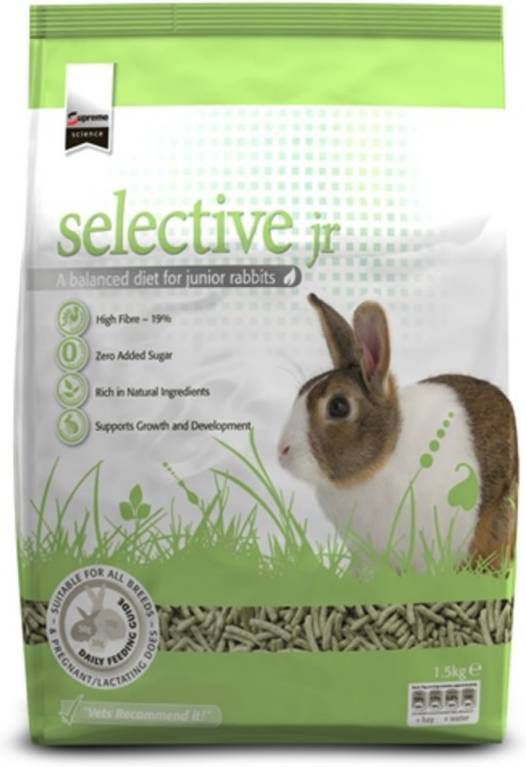Tranen Baby Nucleair Hope Farms Supreme Science Selective Junior konijnenvoer 2 x 1, 5 kg -  Voorbeesjes.nl