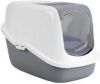 Savic Lichtgrijs/Wit Combi Deal Kattenbak Nestor + 2 stuks vervangingsfilter + Bag it Up Litter Tray Bags online kopen