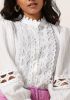 Aaiko Lenora blouse met broderie en pofmouw online kopen