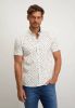 State of Art slim fit overhemd met all over print goudgeel/middenblauw online kopen