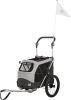 Trixie Fietskar Opvouwbaar Hondenfietskar 58x93x74/114 cm Grijs online kopen