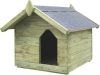 VIDAXL Hondenhok met opklapbaar dak ge&#xEF, mpregneerd grenenhout online kopen