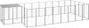 VIDAXL Hondenkennel 10, 89 m&#xB2, staal zilverkleurig online kopen