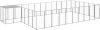 VIDAXL Hondenkennel 19, 36 m&#xB2, staal zilverkleurig online kopen