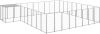 VIDAXL Hondenkennel 20, 57 m&#xB2, staal zilverkleurig online kopen