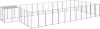 VIDAXL Hondenkennel 22, 99 m&#xB2, staal zilverkleurig online kopen