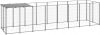 VIDAXL Hondenkennel 4, 84 m&#xB2, staal zilverkleurig online kopen