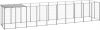 VIDAXL Hondenkennel 6, 05 m&#xB2, staal zilverkleurig online kopen