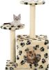 VidaXL Kattenkrabpaal met sisal krabpalen 60 cm pootafdrukken beige online kopen