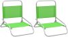 VidaXL Strandstoelen 2 st inklapbaar stof groen online kopen