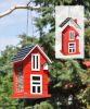 Hi Vogelvoederhuisje Hangend 14x12x22 Cm Rood En Wit online kopen